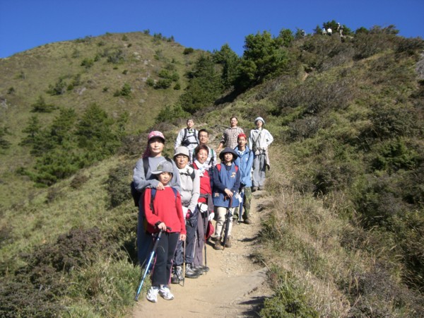 意志力戰勝高山的合歡群峰行